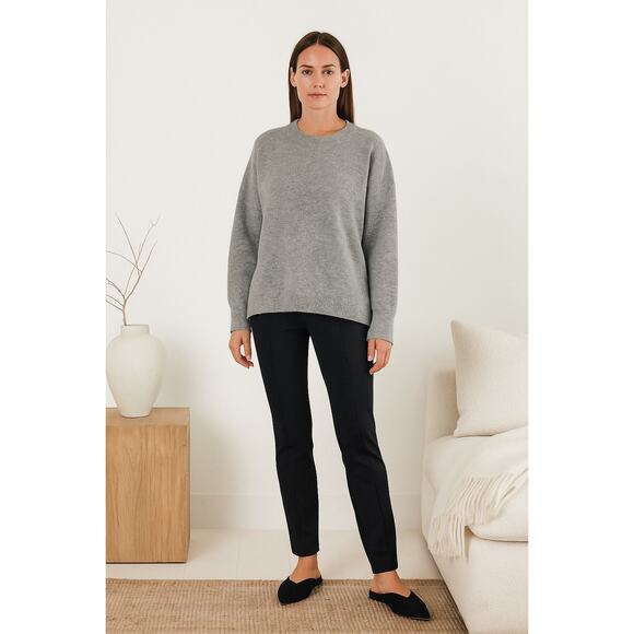 Eileen Fisher Heavy Knit Seam Pants Size 1X Black Stretch Pull On - Picture 2 of 16